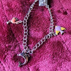 Silver Dolphin Charm Bracelet
